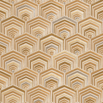 Non-woven geometric wallpaper with a vinyl surface DE120043, Wallstitch, Design ID