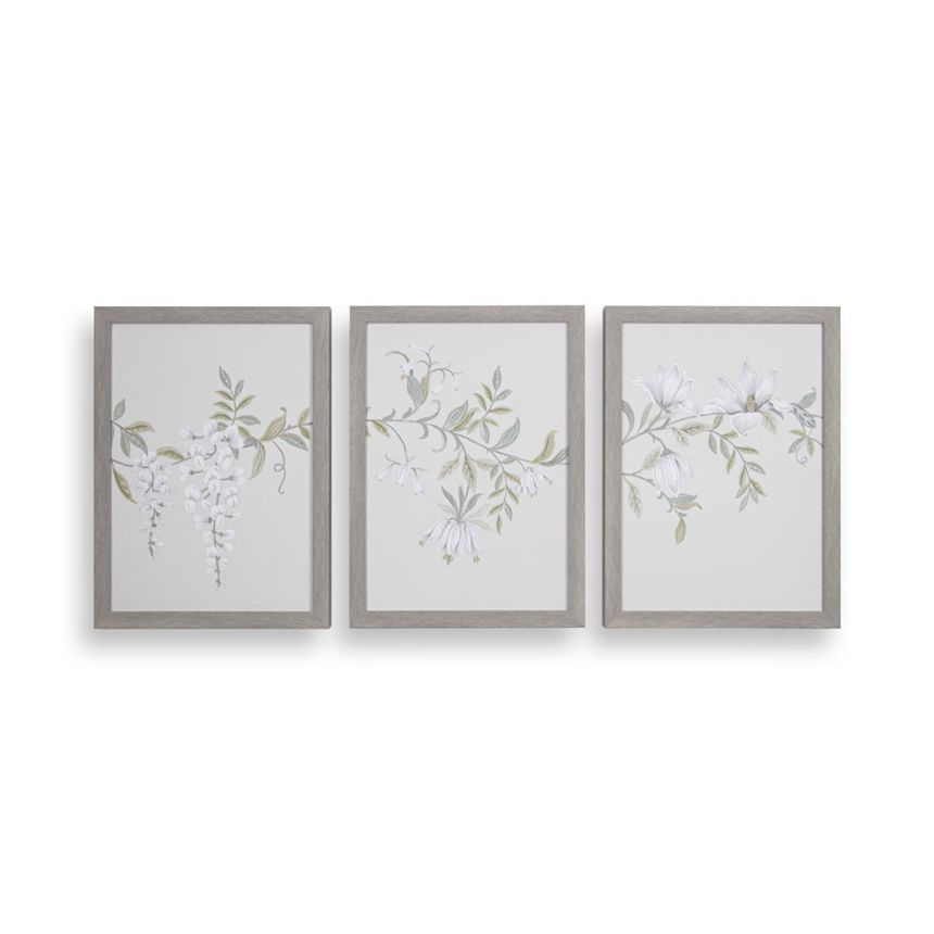 Printed canvas, set of 3, Parterre 115029, Laura Ashley Wall art, Graham&Brown