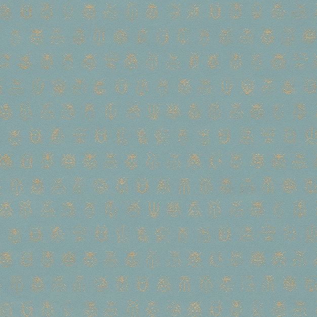 Turquoise wallpaper with golden beetles 375032, Pip Studio 4, Eijffinger