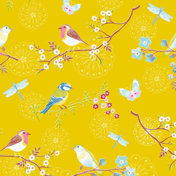 Wallpaper with birds, twigs 375083, Pip Studio 4, Eijffinger