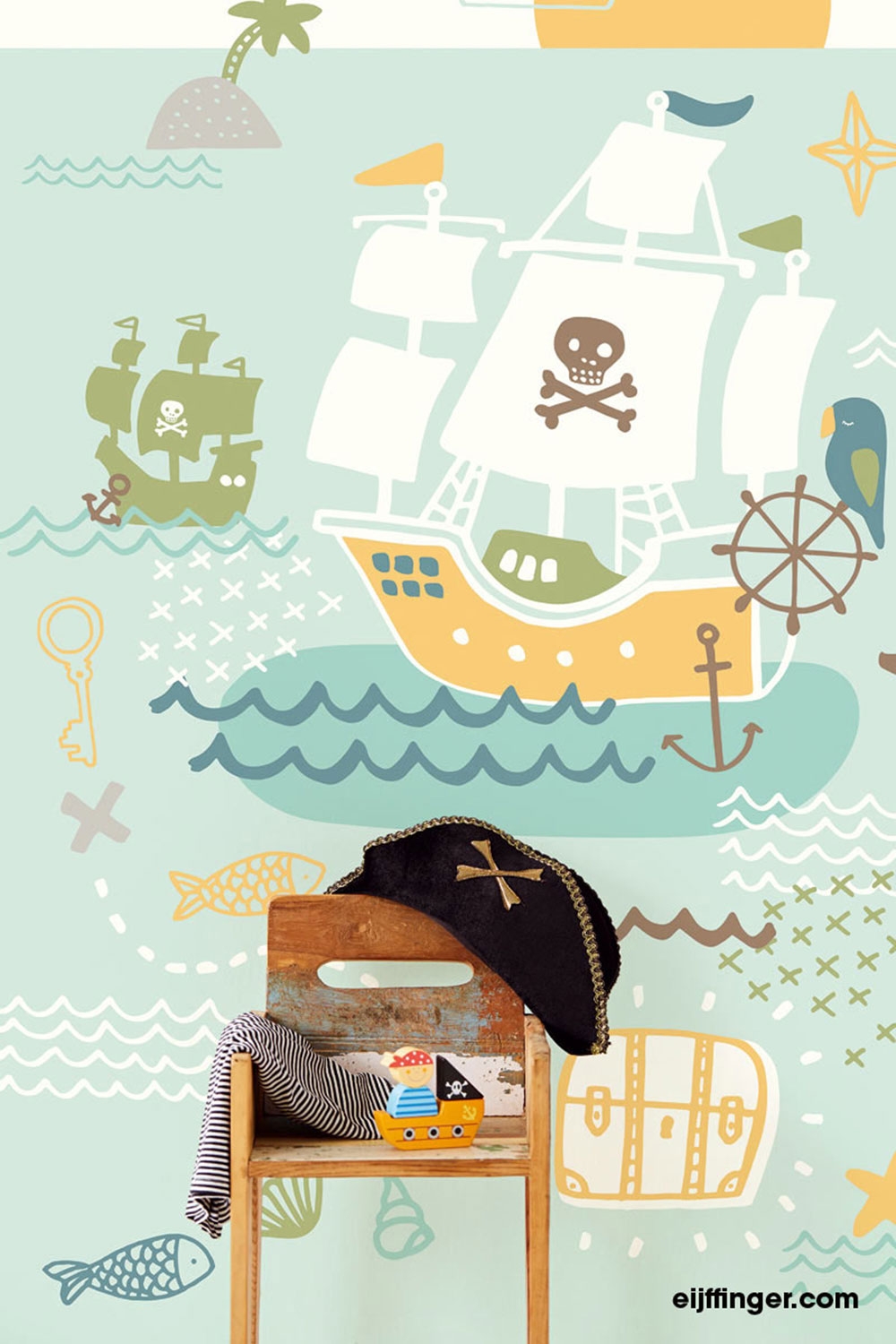 Wall mural for boys Pirates 364108, Wallpower Junior, Eijffinger