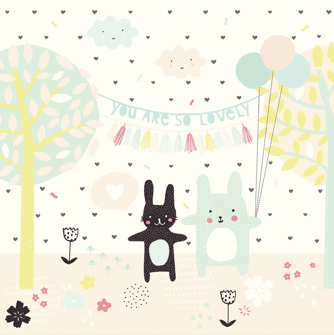 Children's wall mural with bunnies 364113, Wallpower Junior, Eijffinger