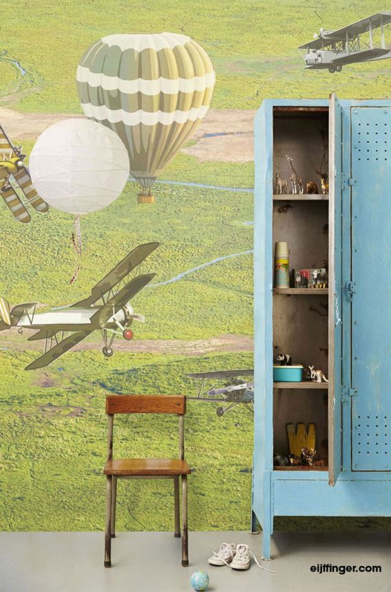 Wall mural - Airplanes and balloons 364169, Wallpower Junior, Eijffinger
