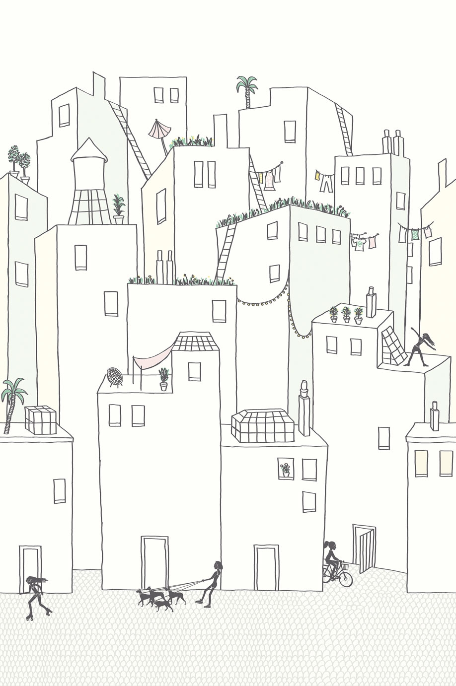 Non-woven wall mural Houses 364174, Wallpower Junior, Eijffinger