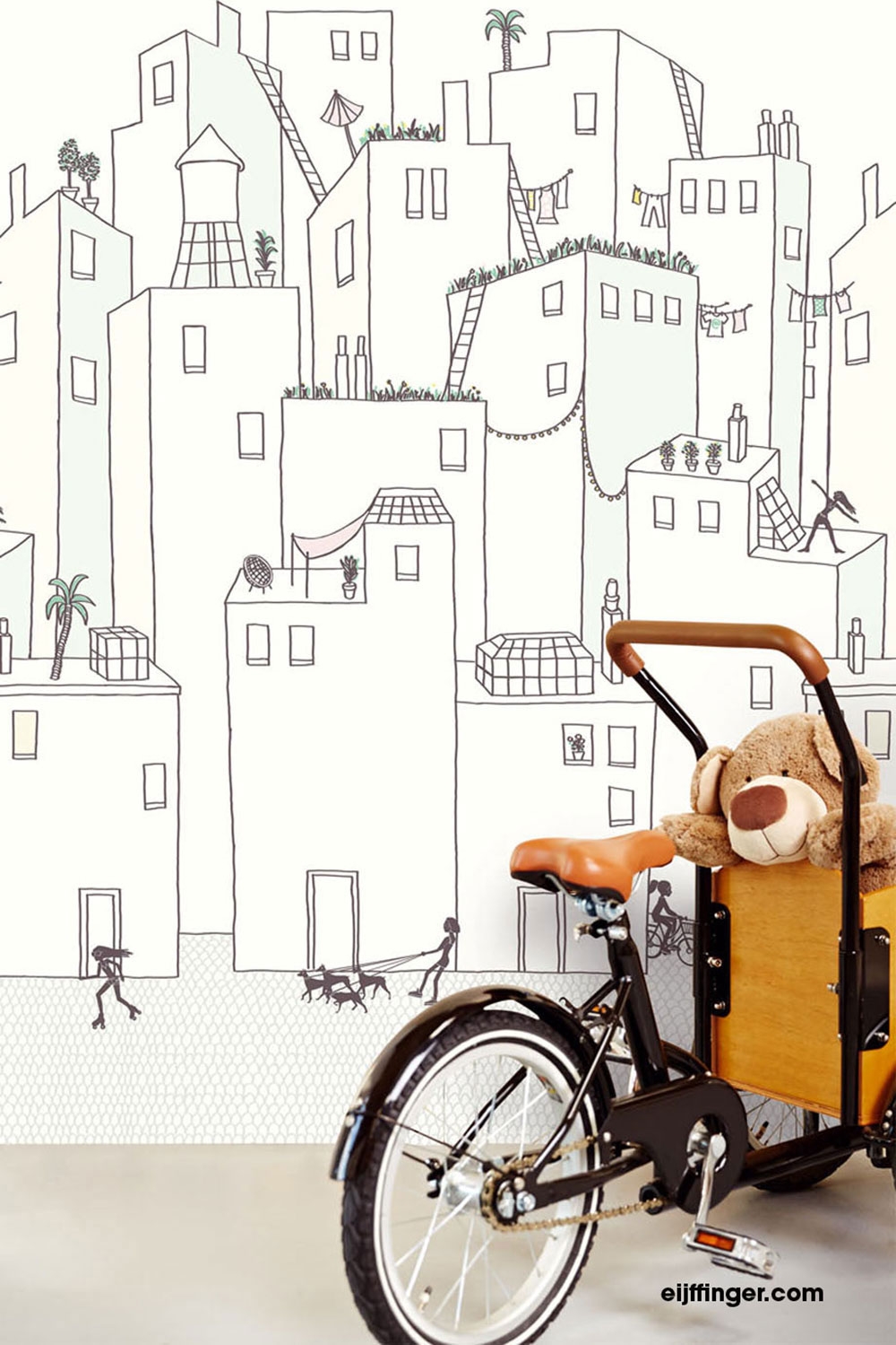 Non-woven wall mural Houses 364174, Wallpower Junior, Eijffinger