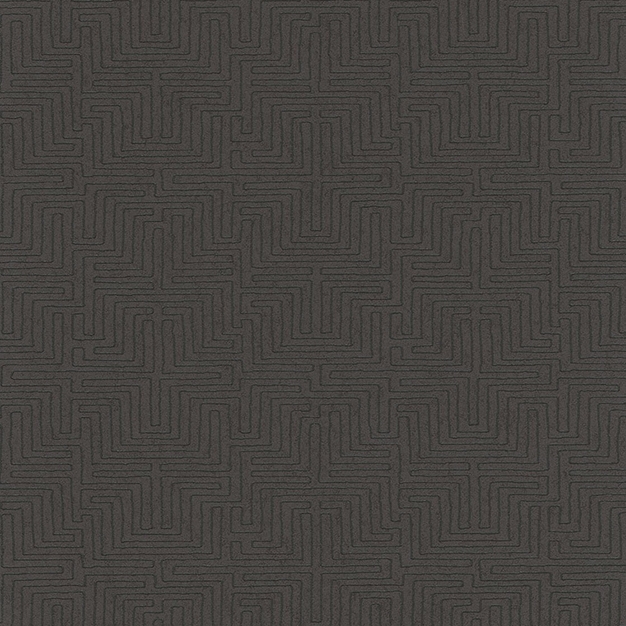 Geometric non-woven wallpaper for walls, brown-black, 376063, Siroc, Eijffinger