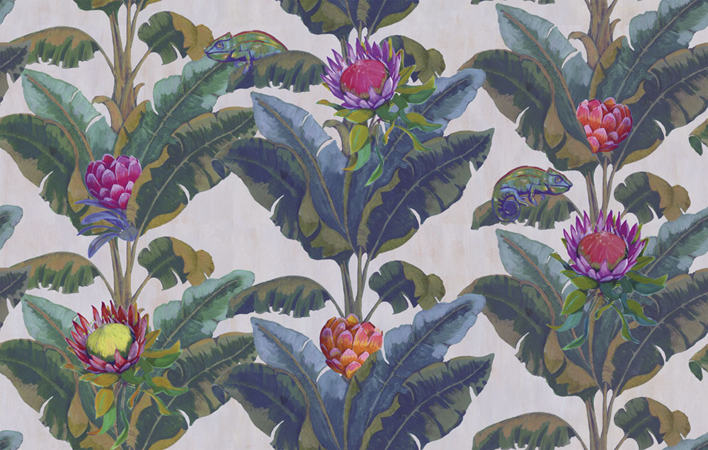 Wall mural Leaves, Chameleons BRD24102, 180x280cm, Breeze, Decoprint