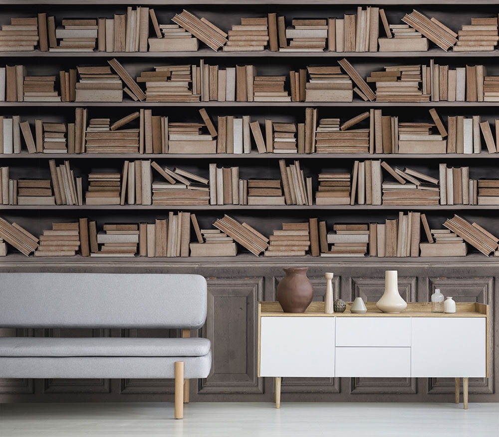 Wall mural Library A41601, 159 x 280 cm, Historian, Murals, Grandeco