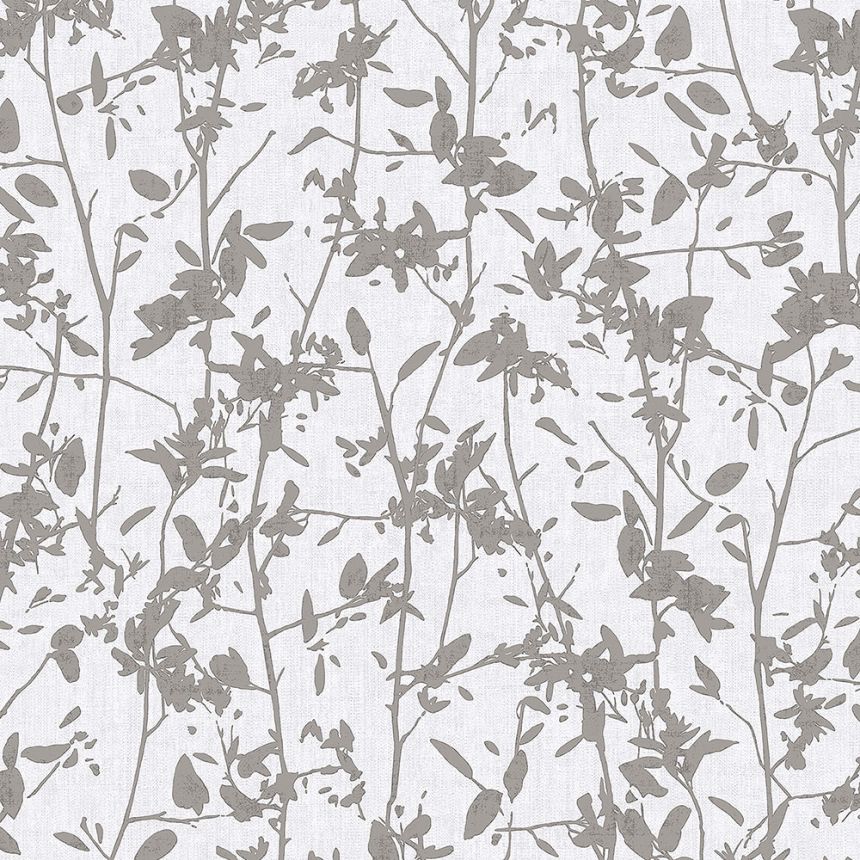 Wallpaper with a pattern of leaves MO22872, Moments, Decoprint