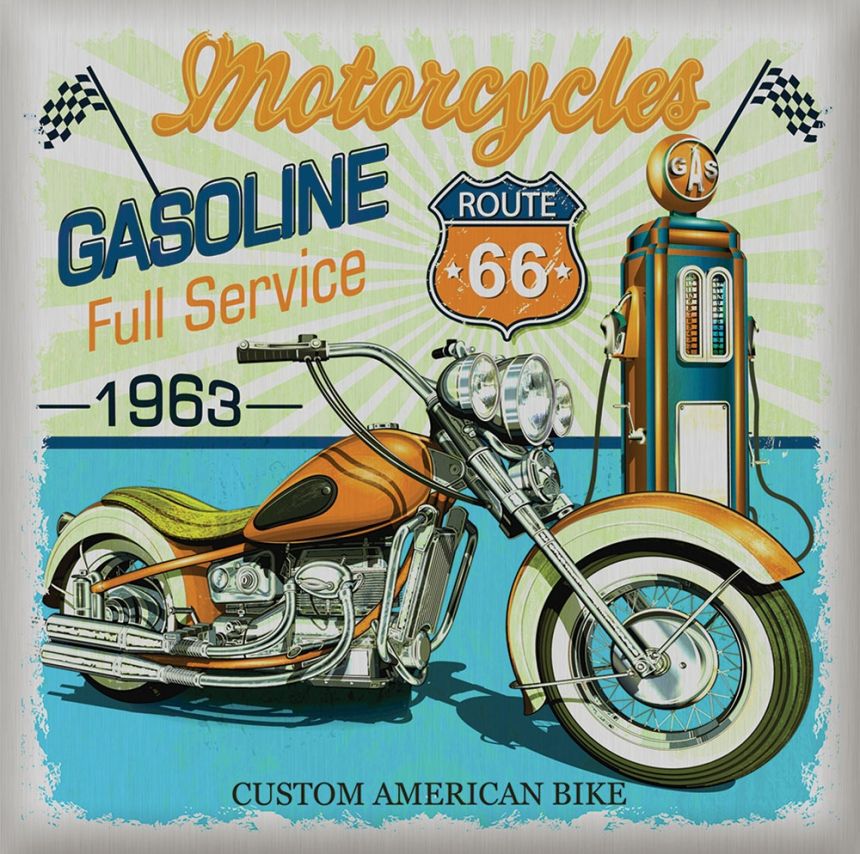 Self-adhesive wall decoration SS 3851, USA Moto, AG Design