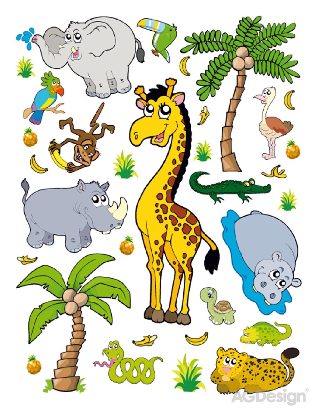 Children's wall sticker K 0824, Jungle, AG Design