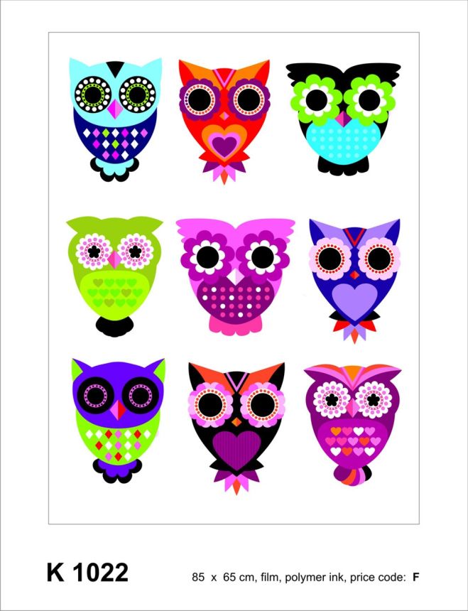 Self-adhesive wall decoration K 1022, Owls, AG Design