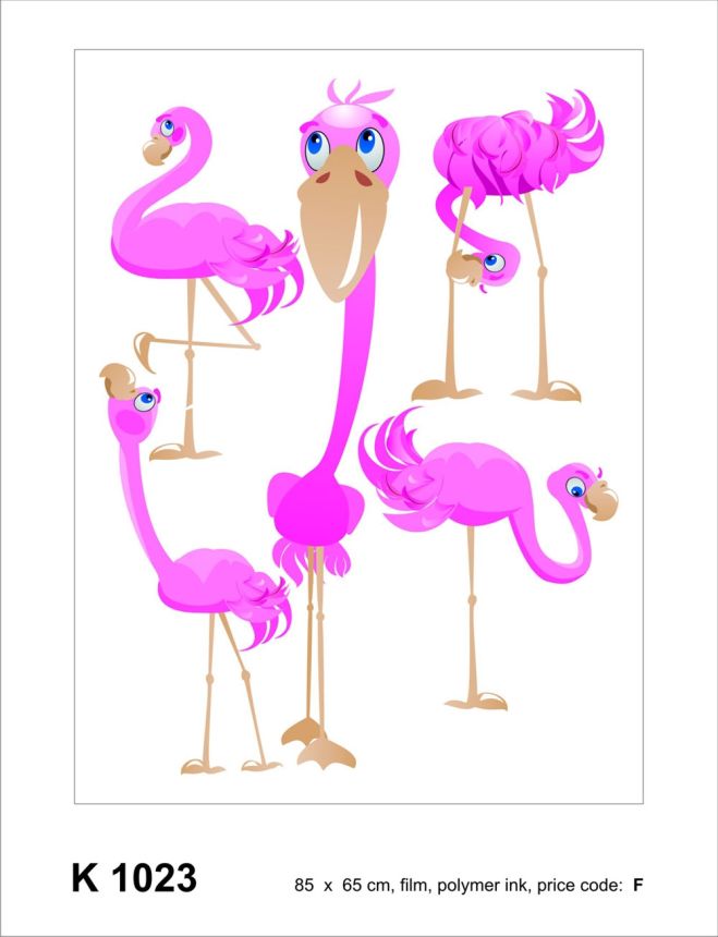 Self-adhesive wall decoration K 1023, Flamingos, AG Design