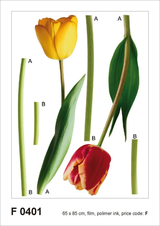 Self-adhesive wall decoration F 0401, Tulips, AG Design