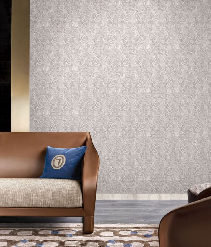 Luxury non-woven wallpaper with a vinyl surface Z21805, design Ornaments, Trussardi 5, Zambaiti Parati