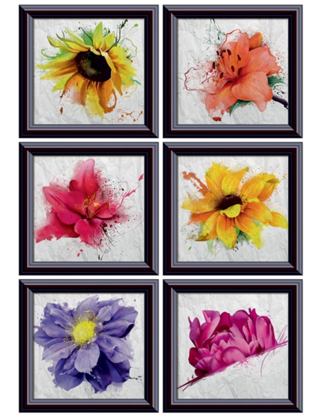 Self-adhesive wall decoration F 1059, Flowers, AG Design