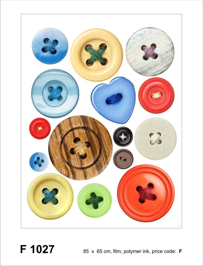 Self-adhesive wall decoration F 1027, Buttons, AG Design