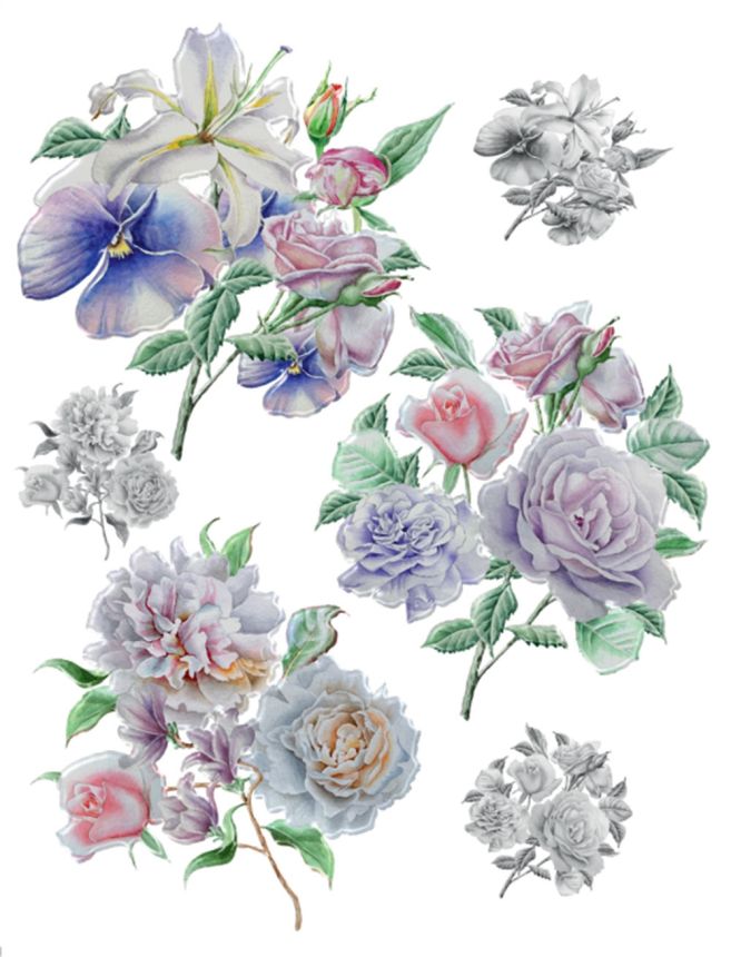 Self-adhesive wall decoration F 1064, Flowers, AG Design
