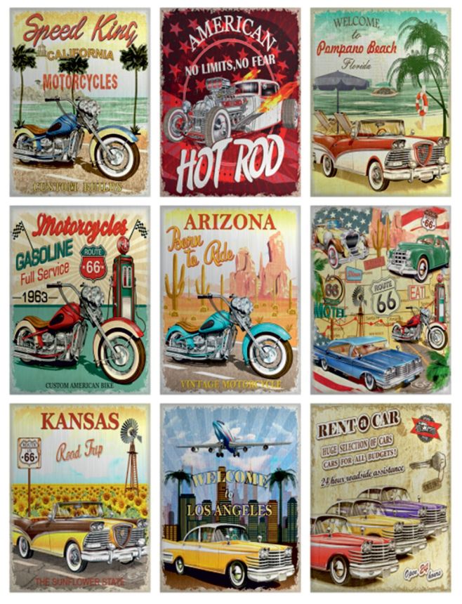 Self-adhesive wall decoration F 1065, Cars and motorbikes, AG Design