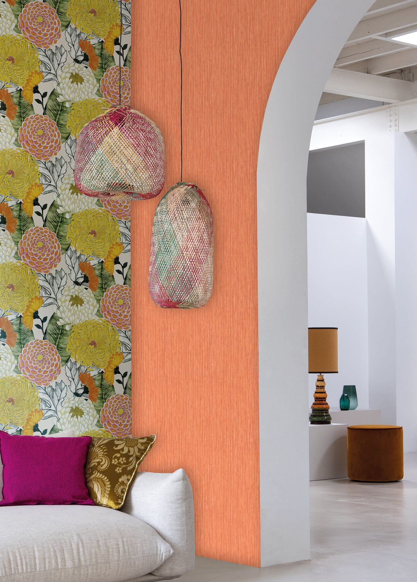 Non-woven wallpaper, orange, BR24010, Breeze, Shades of Colour, Decoprint