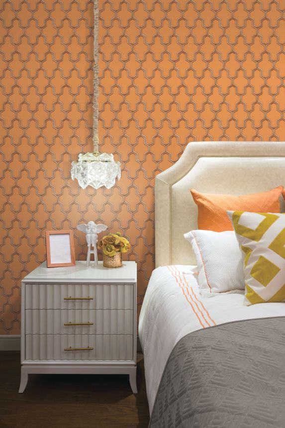 Luxury wallpaper geometric wallpaper WF121026, Wall Fabric, ID Design 