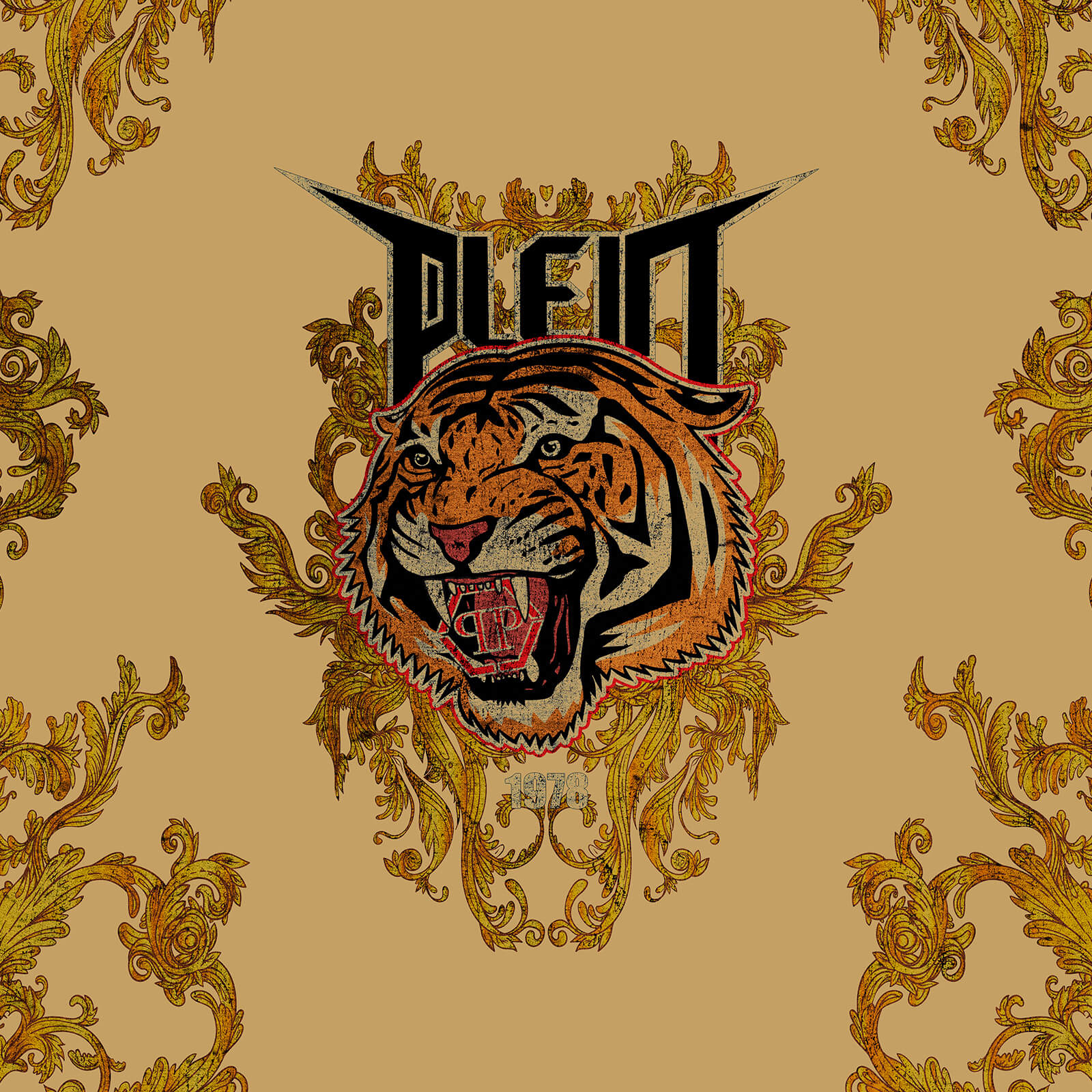 Luxury wall mural with a tiger head Z8096 Philipp Plein, Zambaiti Parati