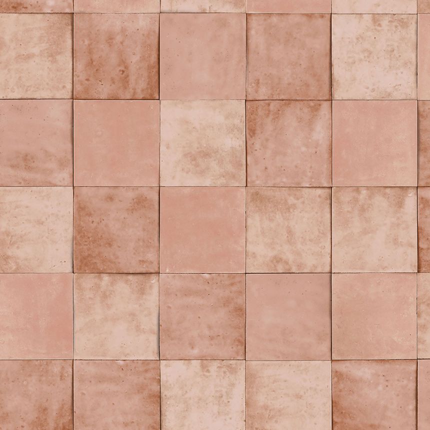 Beige-pink geometric washable wallpaper 45704 Zellige, Marburg