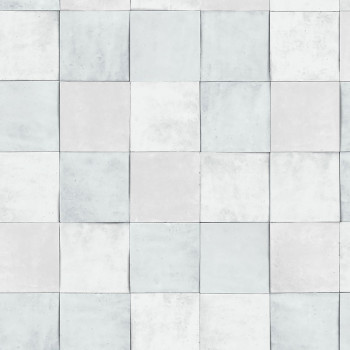 Gray geometric washable wallpaper 45716 Zellige, Marburg