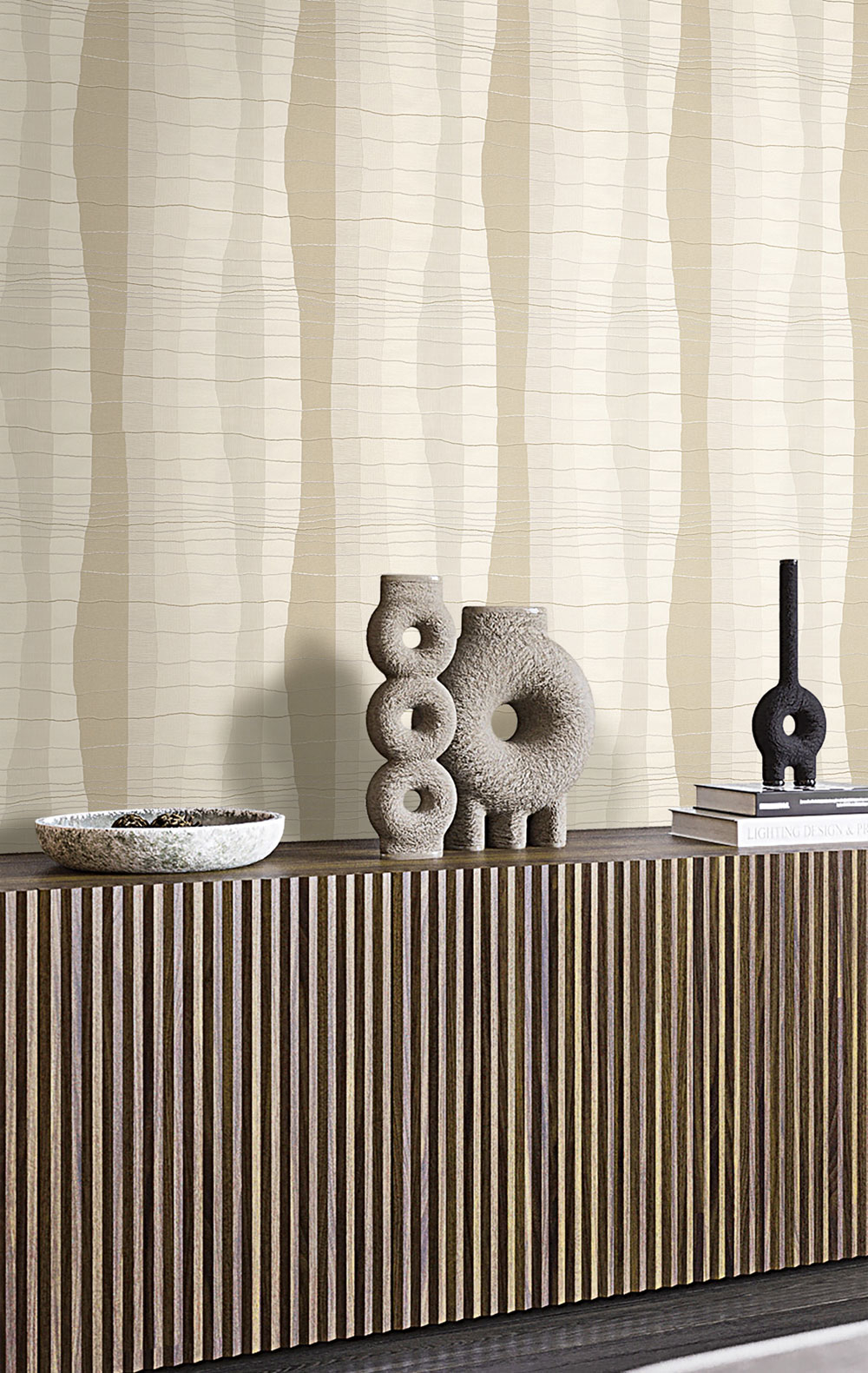 Luxury beige striped wallpaper 72939, Zen, Emiliana Parati 