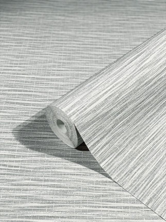 Luxury grey-white wallpaper, woven bamboo 33323, Botanica, Marburg