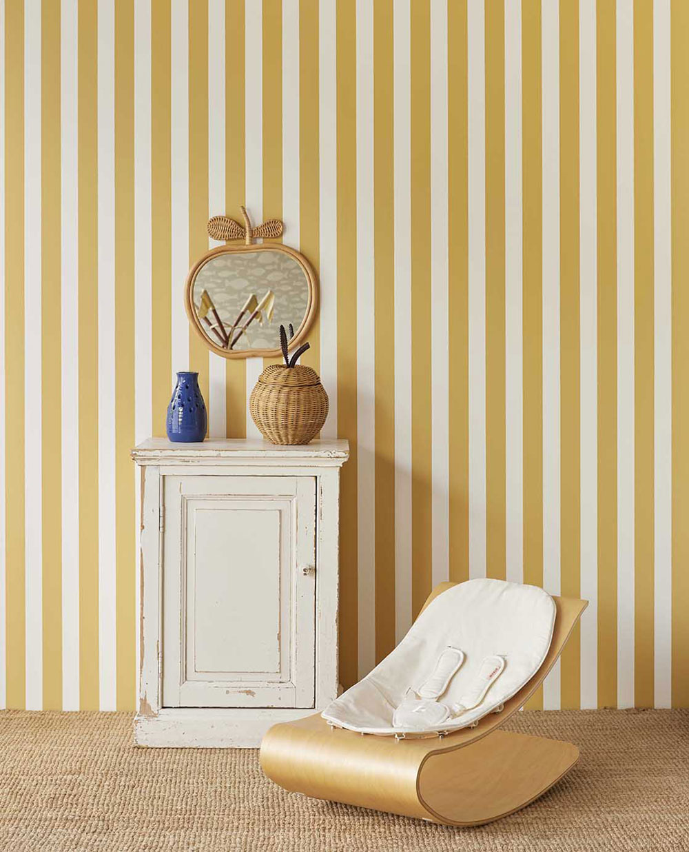 Ocher striped wallpaper 323044, Explore, Eijffinger