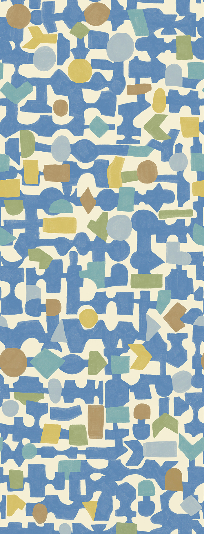 Blue geometric wall mural 323103,1,06x2,8m, Explore,  Eijffinger