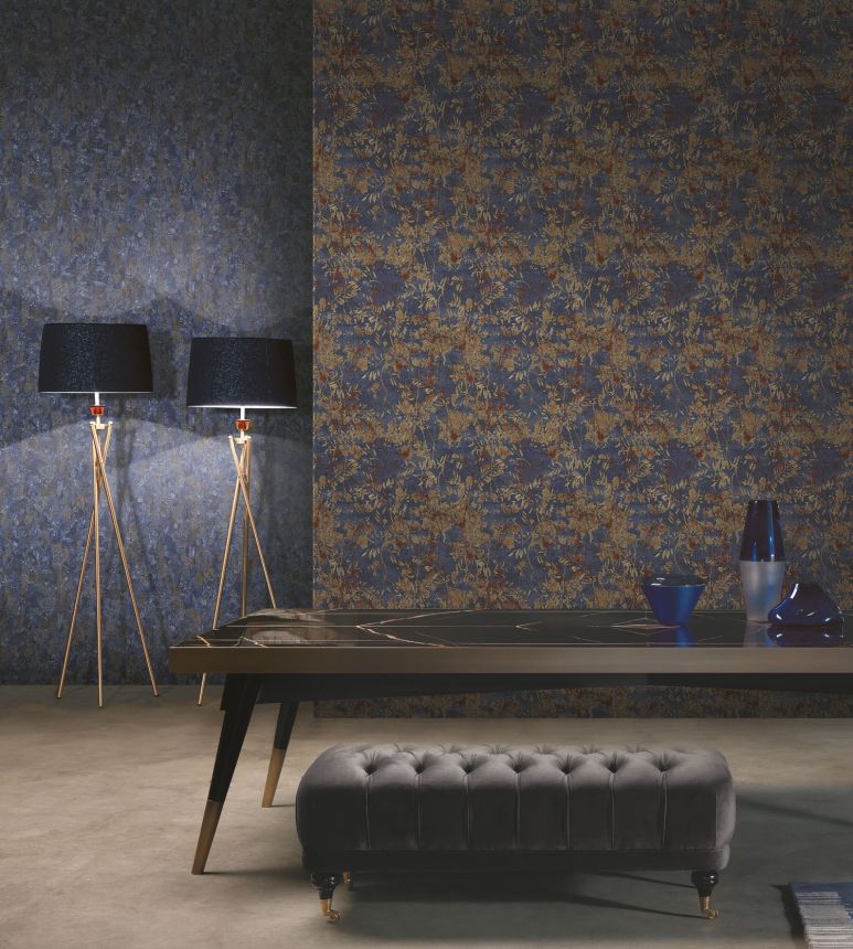 Luxury blue-bronze wallpaper stucco plaster, GF62022, Gianfranco Ferre´Home N.3, Emiliana Parati