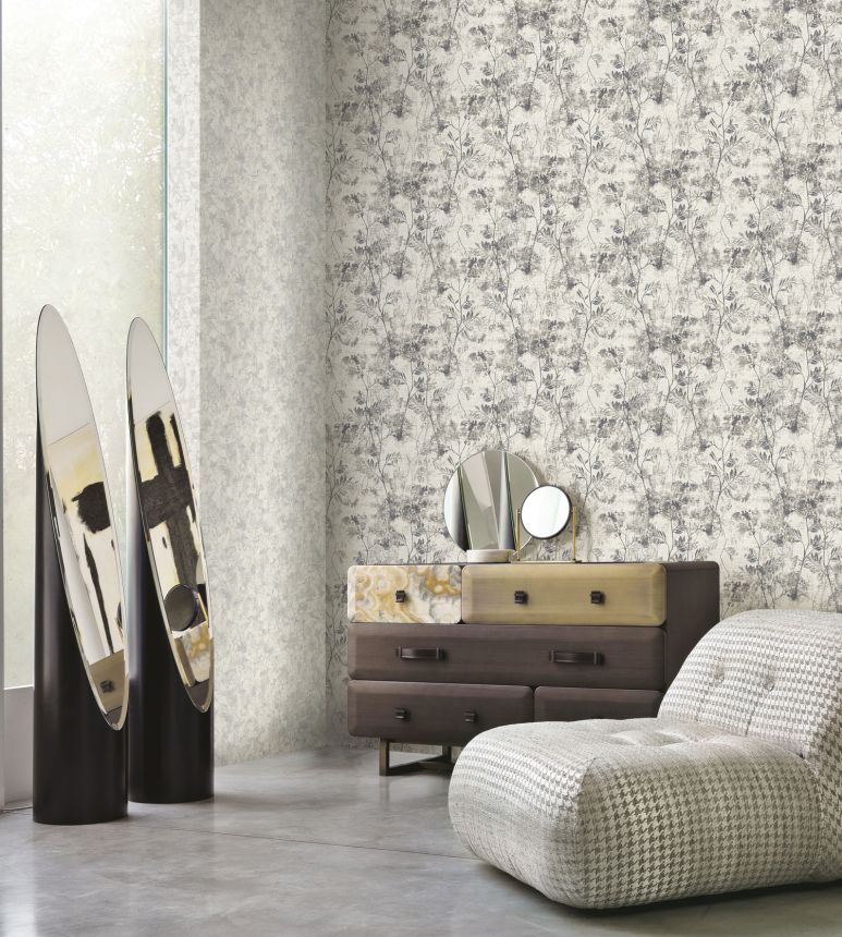 Luxury white-gray wallpaper stucco plaster, GF62025, Gianfranco Ferre´Home N.3, Emiliana Parati