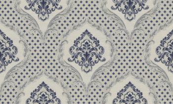 Luxury blue-silver baroque wallpaper, GF62033, Gianfranco Ferre´Home N.3, Emiliana Parati