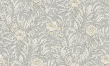 Luxury silver floral non-woven wallpaper, GF62076, Gianfranco Ferre´Home N.3, Emiliana Parati