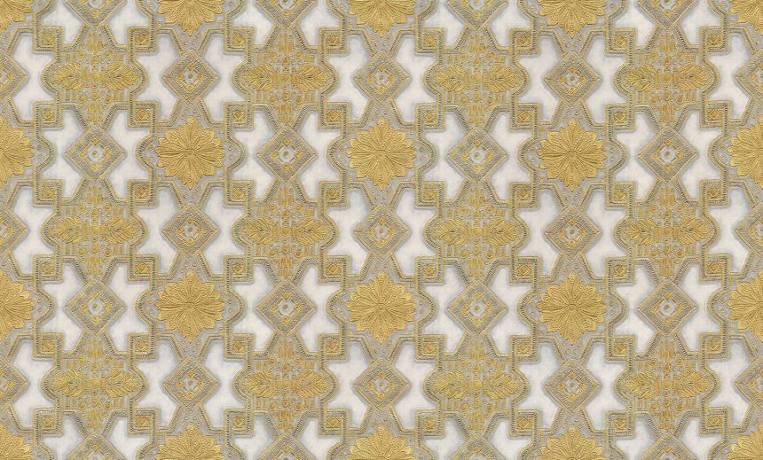 Luxury gold-white non-woven wallpaper with ornaments, 86001, Valentin Yudashkin 5, Emiliana Parati