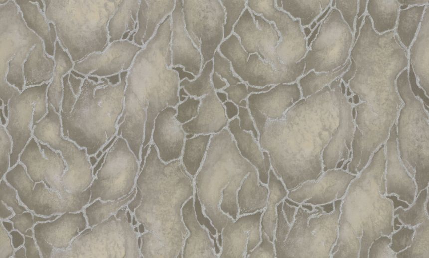 Luxury brown-silver non-woven wallpaper, stone imitation 86020, Valentin Yudashkin 5, Emiliana Parati