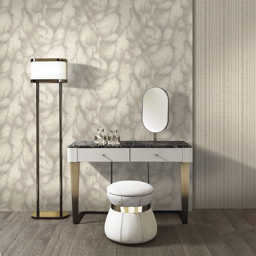 Luxury cream-gold non-woven wallpaper, stone imitation, 86031, Valentin Yudashkin 5, Emiliana Parati