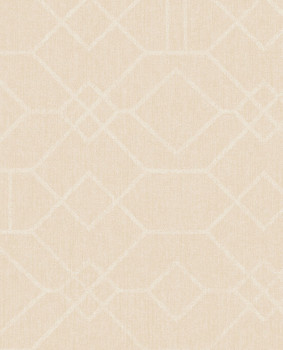 Cream wallpaper with a geometric pattern, 324010, Embrace, Eijffinger