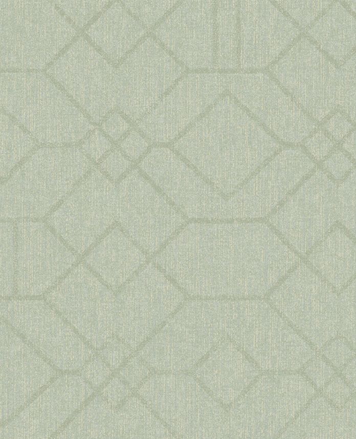Green wallpaper with a geometric pattern, 324013, Embrace, Eijffinger