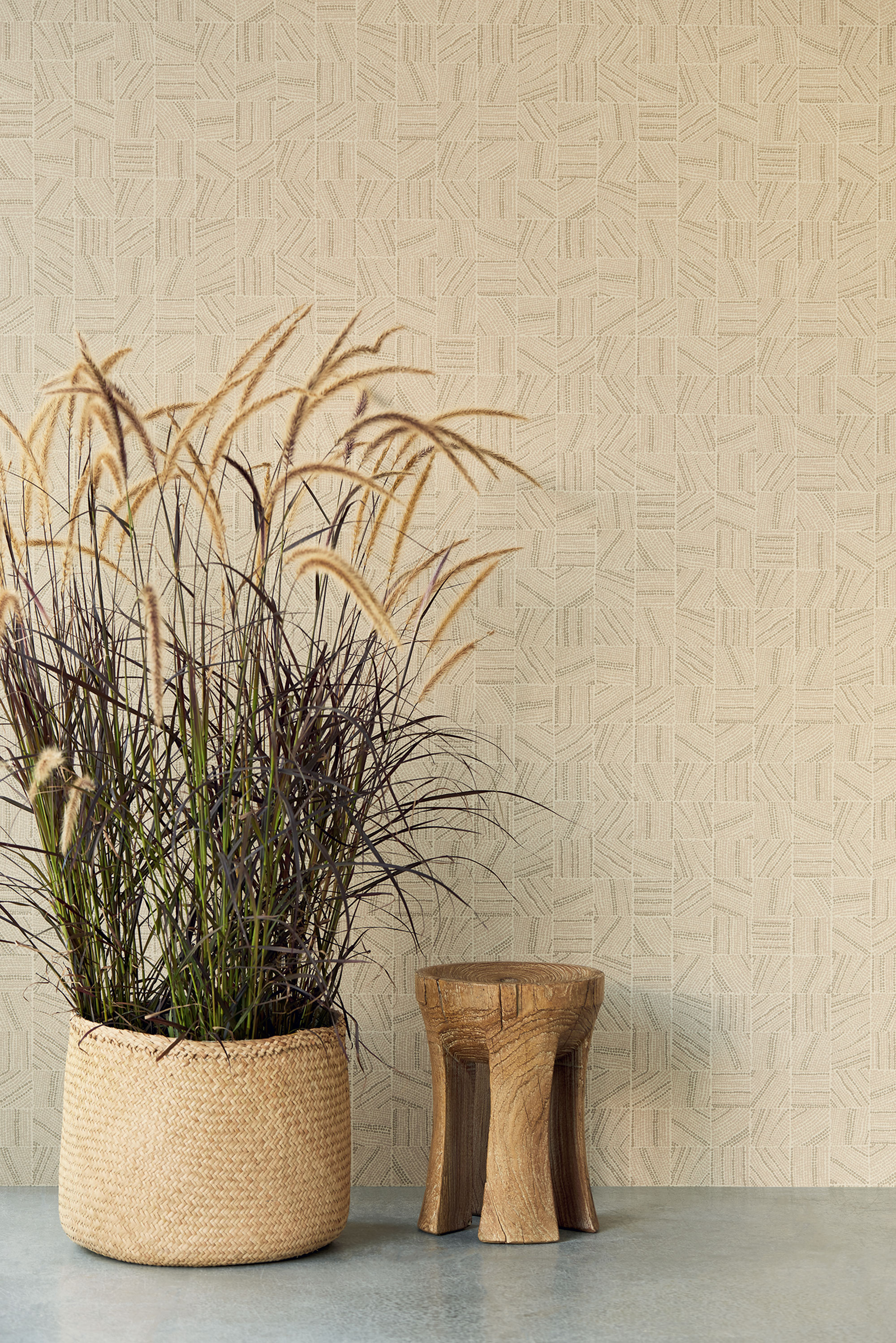 Beige wallpaper, mosaic, 324030, Embrace, Eijffinger