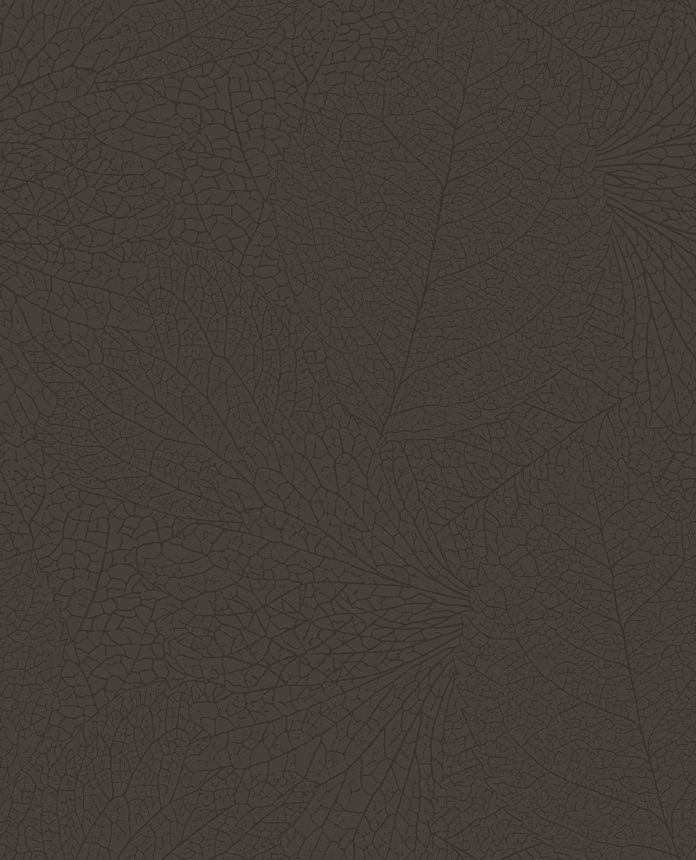 Gray wallpaper, metallic leaves, 324043, Embrace, Eijffinger
