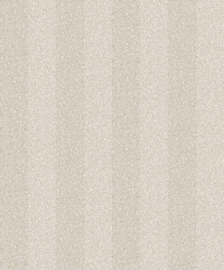 Grey-beige wallpaper, imitation tweed striped fabric, ILA604, Aquila, Khroma by Masureel