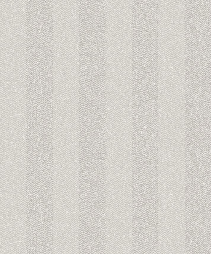 Gray wallpaper, imitation tweed striped fabric, ILA606, Aquila, Khroma by Masureel