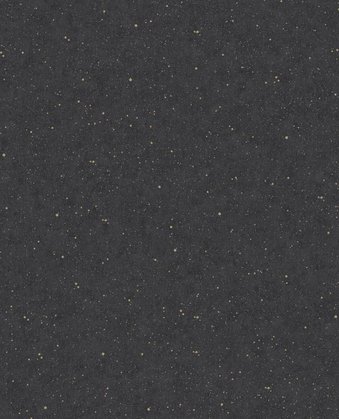 Black non-woven wallpaper, golden dots, 333225, Unify, Eijffinger