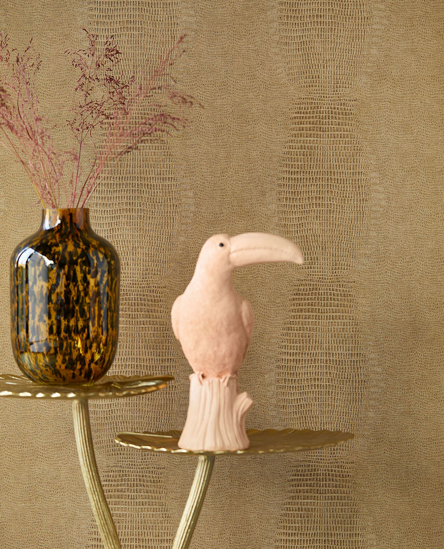 Brown non-woven wallpaper, imitation animal skin, 333236, Unify, Eijffinger