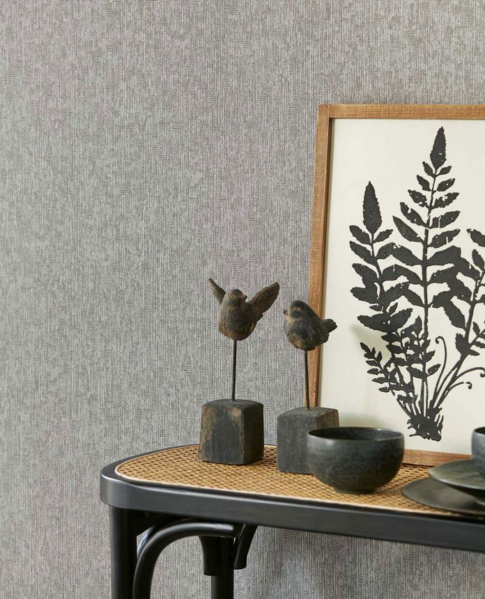 Gray-silver non-woven wallpaper, geometrický vzorek, 333301, Unify, Eijffinger