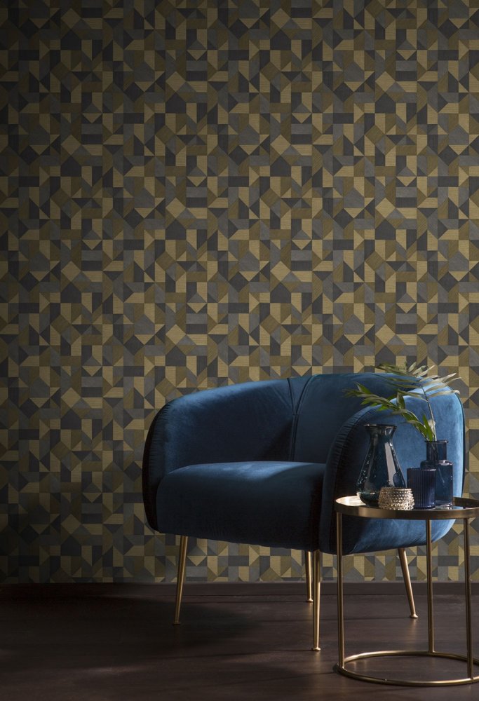 Luxury geometric non-woven wallpaper BL22770, Cubics, Blooming, Decoprint