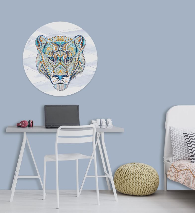 Pre-pasted non-woven wallpaper, Blue Lion decoration, PLC019, Platinum Shapes, Decoprint